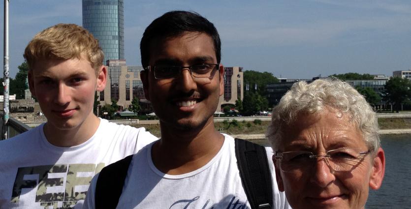 Sachin mit seiner Weihnachts-Gastfamilie