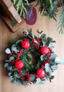 Adventskranz zu Weihnachten